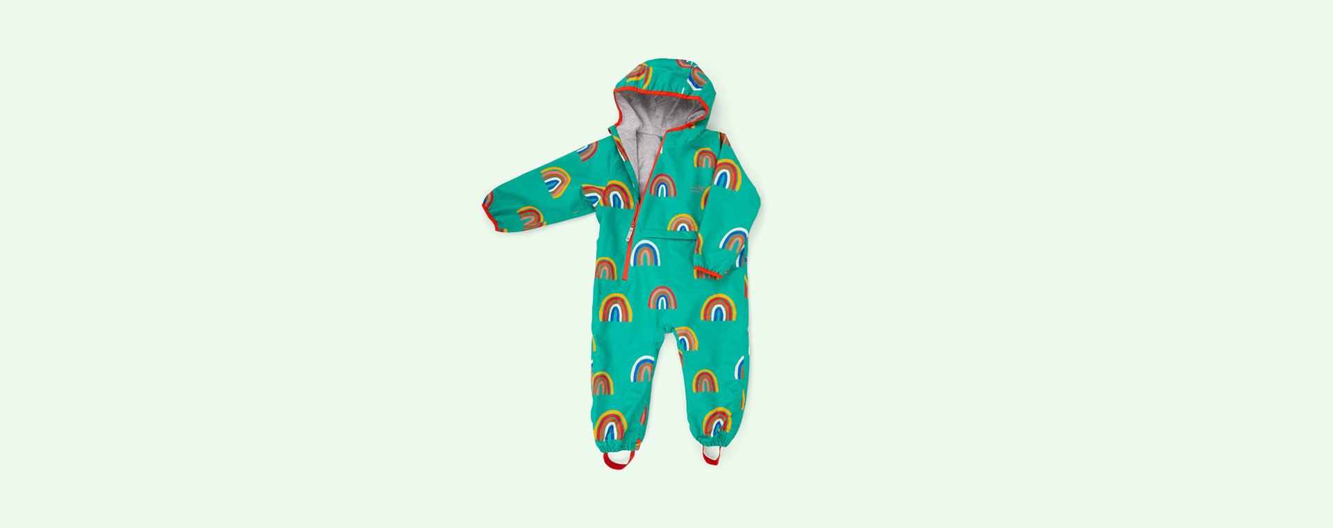 Green Rainbow Muddy Puddles EcoLight Puddle Suit