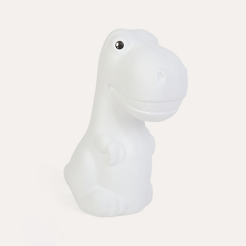 White Dino With Pastel Multicoloured Mane Dhink XL Dino Rechargeable LED Night Light