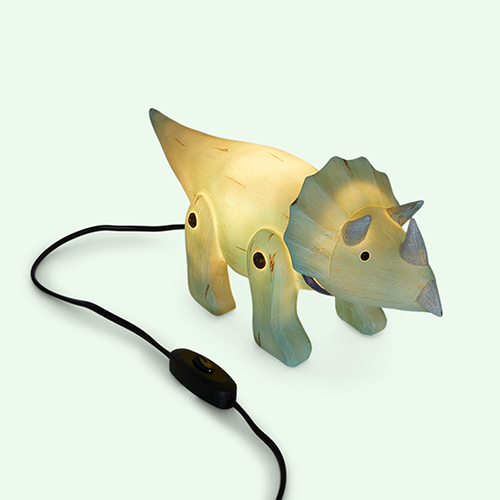 Triceratops House of Disaster Wood Effect Dino Light