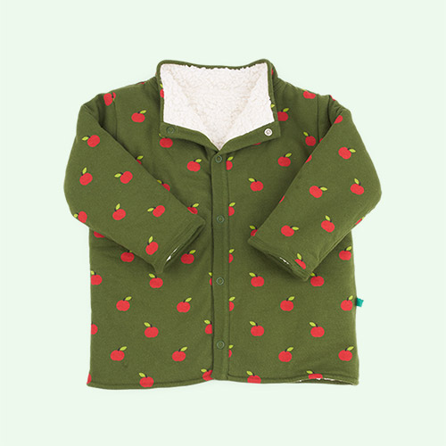 Red Apples Little Green Radicals Reversible Sherpa Jacket