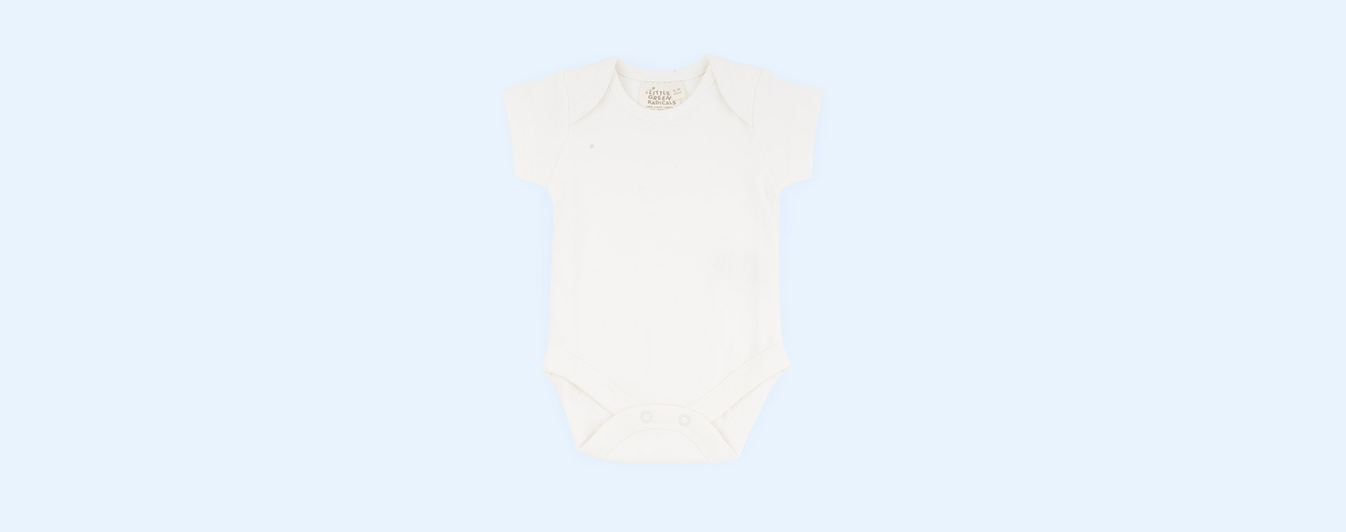 Cream Little Green Radicals 3-Pack Natural Short Sleeve Baby Body
