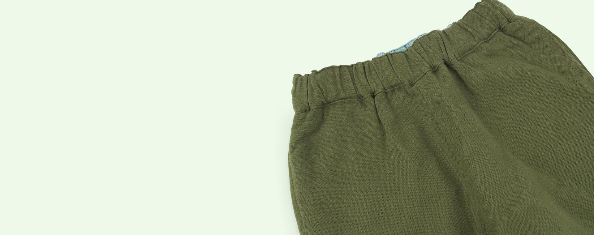 Olive Green & Blue Little Green Radicals Reversible Trousers