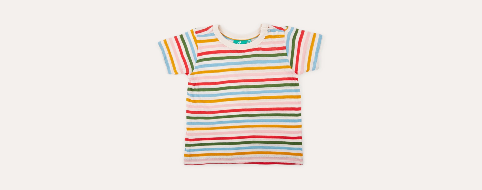Summer Rainbow Little Green Radicals Rainbow Striped Short Sleeve T-Shirt