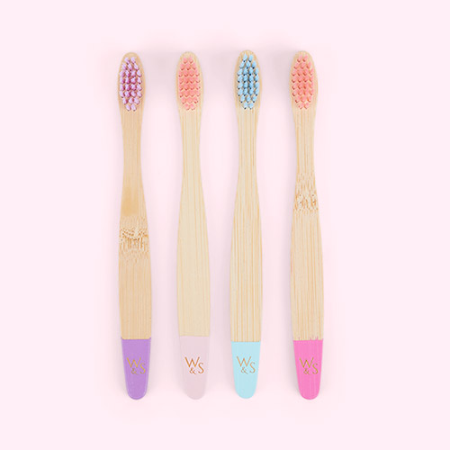 Candy Wild & Stone 4-Pack Organic Children's Bamboo Toothbrush