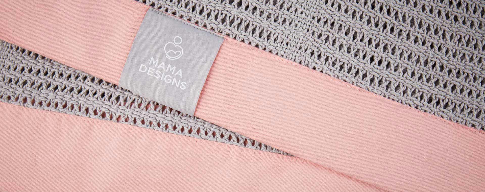 Grey and Pink Trim Mama Designs Cellular Blanket
