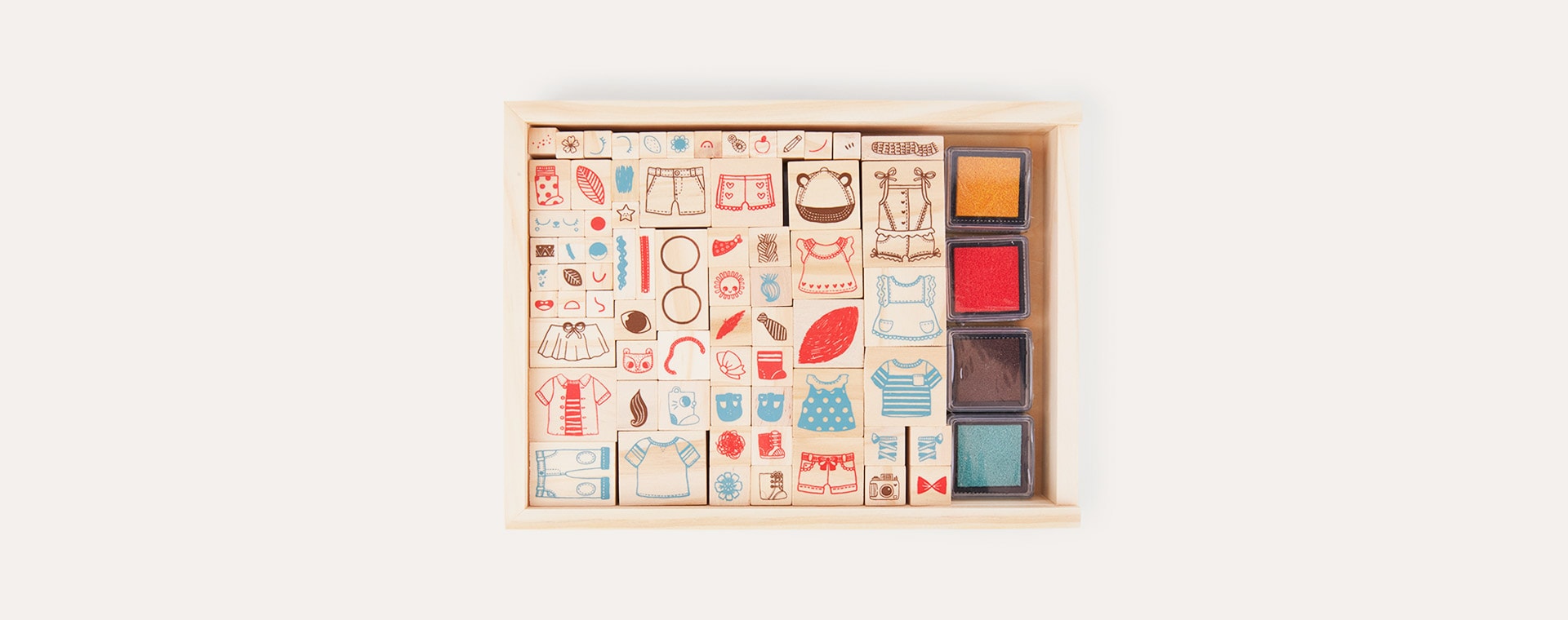 Multi Vilac Characters Wooden Stamps