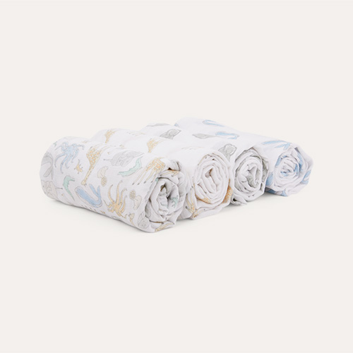 Natural History aden + anais 4-Pack Essentials Cotton Muslin Swaddle Blanket