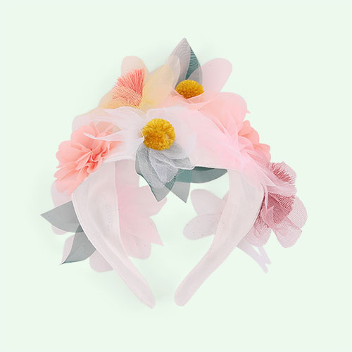 white Meri Meri Floral Headband