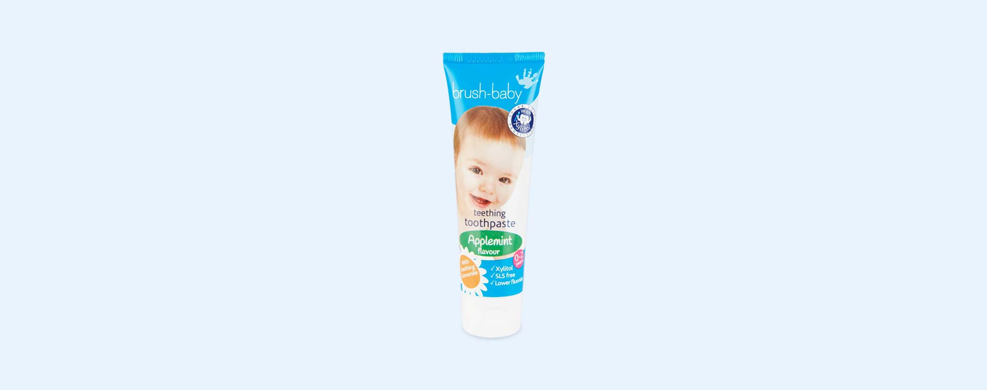 White Brush-Baby Applemint Teething Toothpaste