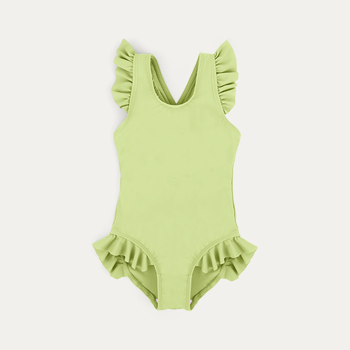 Pistachio KIDLY Label Recycled Crossback Swimsuit