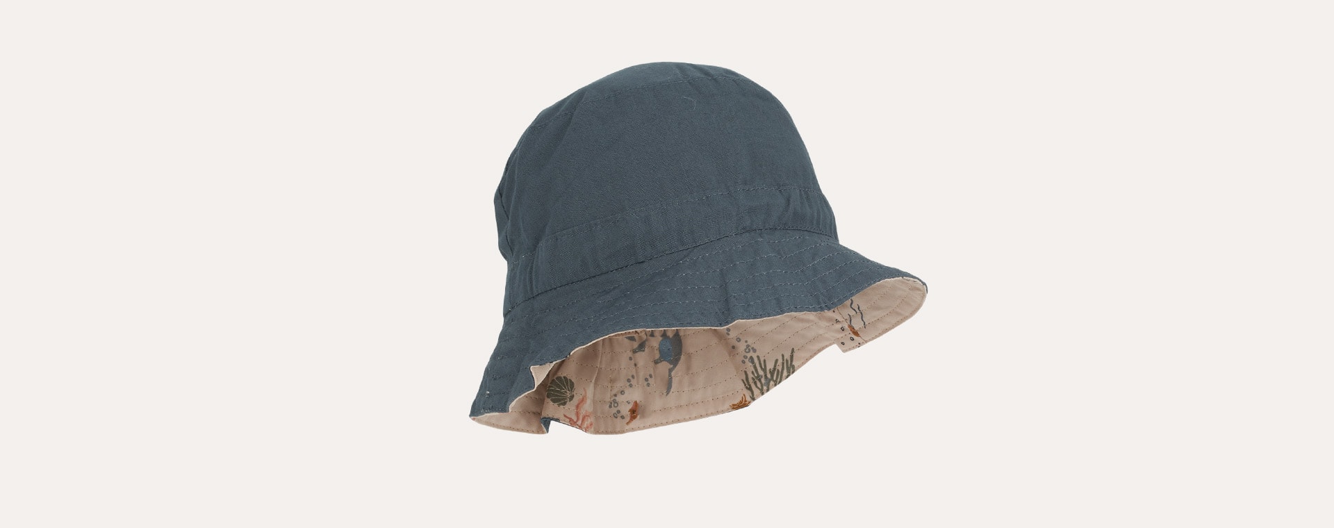 Sea Creature/Sandy Mix Liewood Sander Reversible Sun Hat