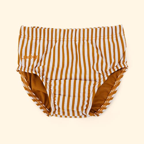 Stripe: Golden Caramel/White Liewood Anthony Baby Swim Pants Seersucker