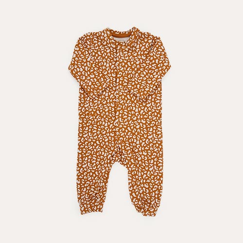 Mini Leo/Golden Caramel Liewood Birk Printed Pyjamas Jumpsuit