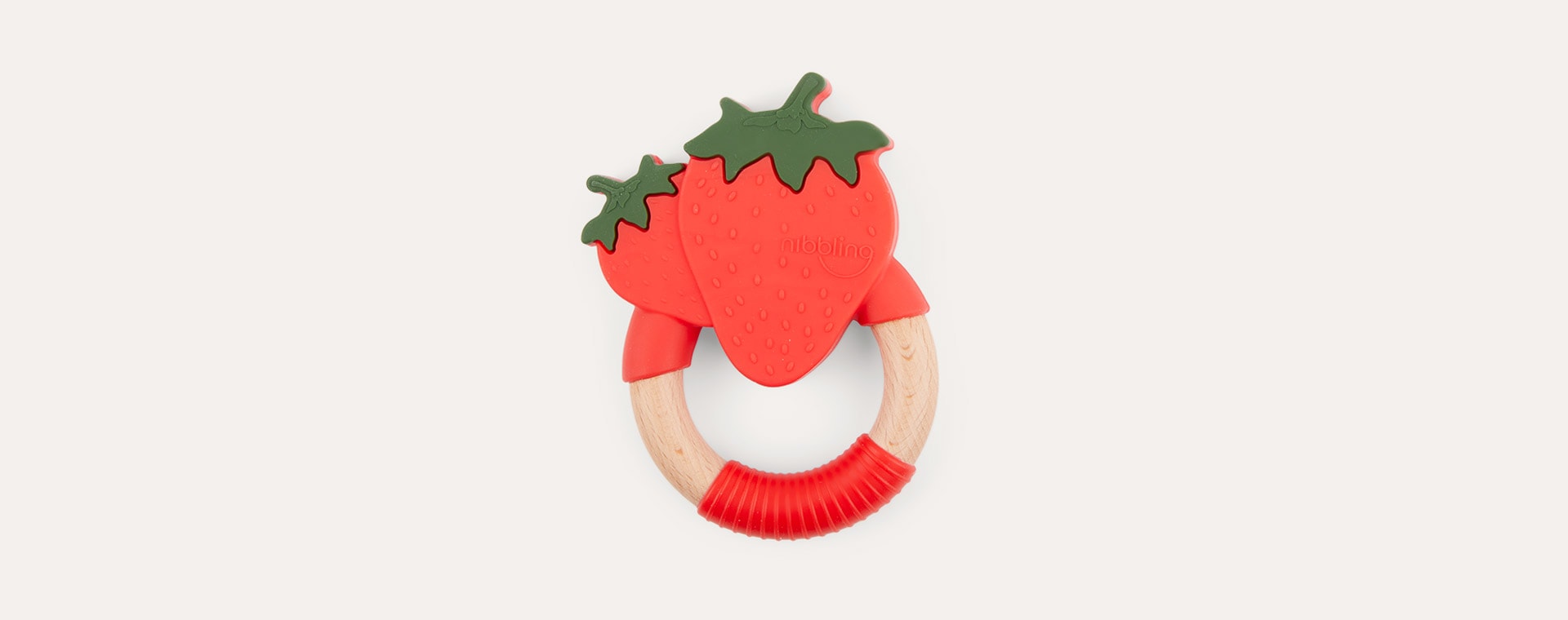 Red Nibbling Strawberry Teething Toy