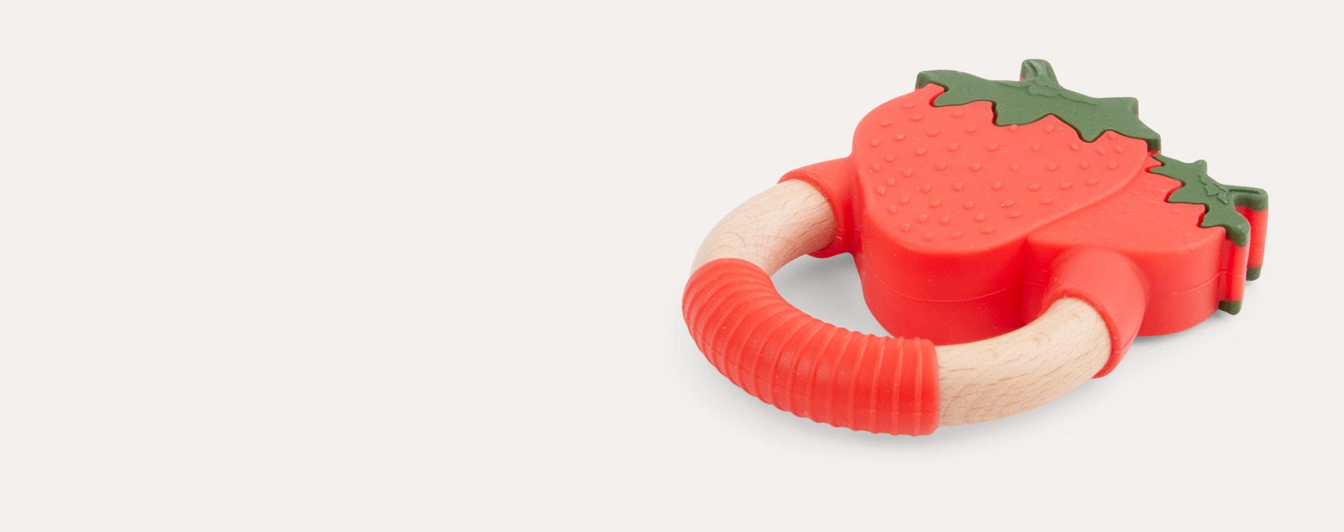 Red Nibbling Strawberry Teething Toy
