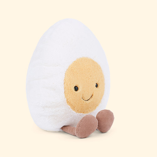 White Jellycat Amusable Happy Boiled Egg