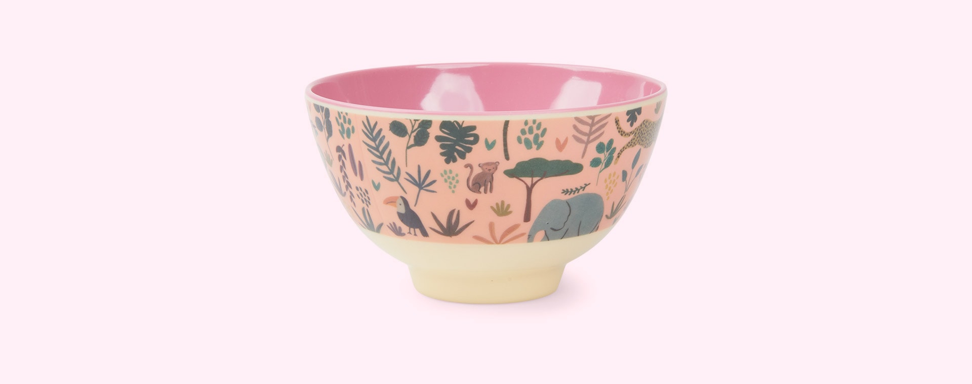 Coral All Over Jungle Animals Rice Small Melamine Printed Bowl