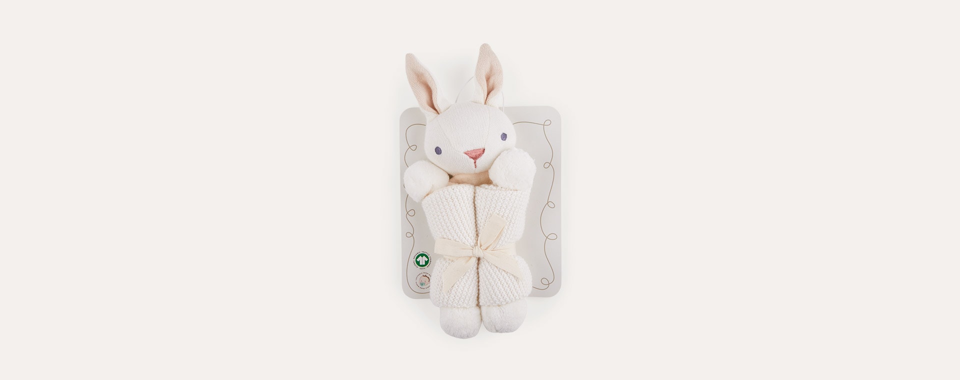 Cream ThreadBear Baby Threads Cream Bunny Comforter