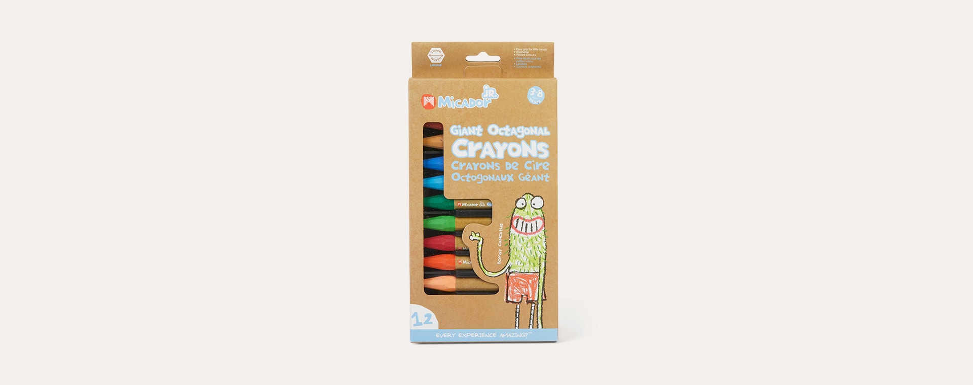 Multi Micador 12-Pack Giant Crayons Octagonal