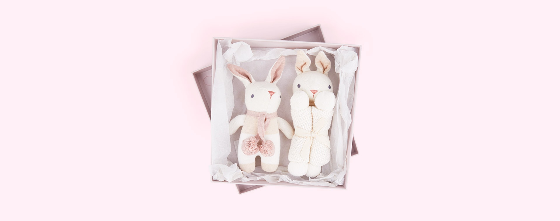 Cream ThreadBear Baby Threads Cream Bunny Gift Box Set