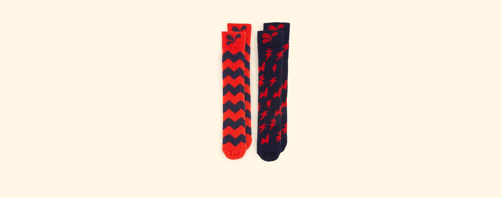 Red/Navy Muddy Puddles 2-Pack Puddlestomper Socks