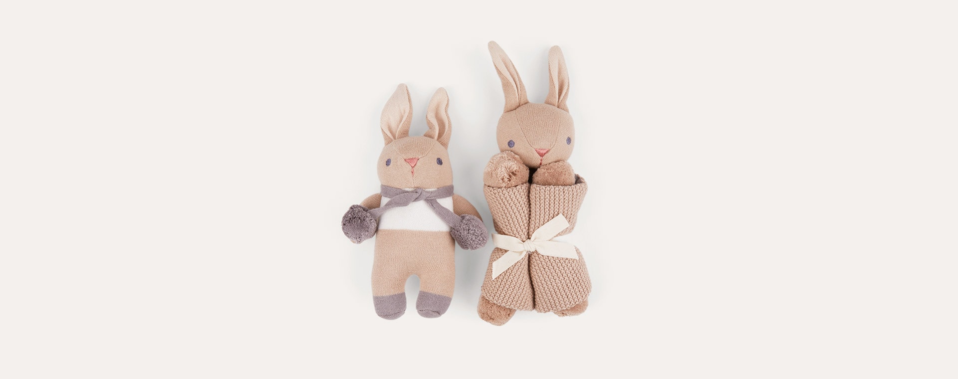 Taupe ThreadBear Baby Threads Taupe Bunny Gift Box Set