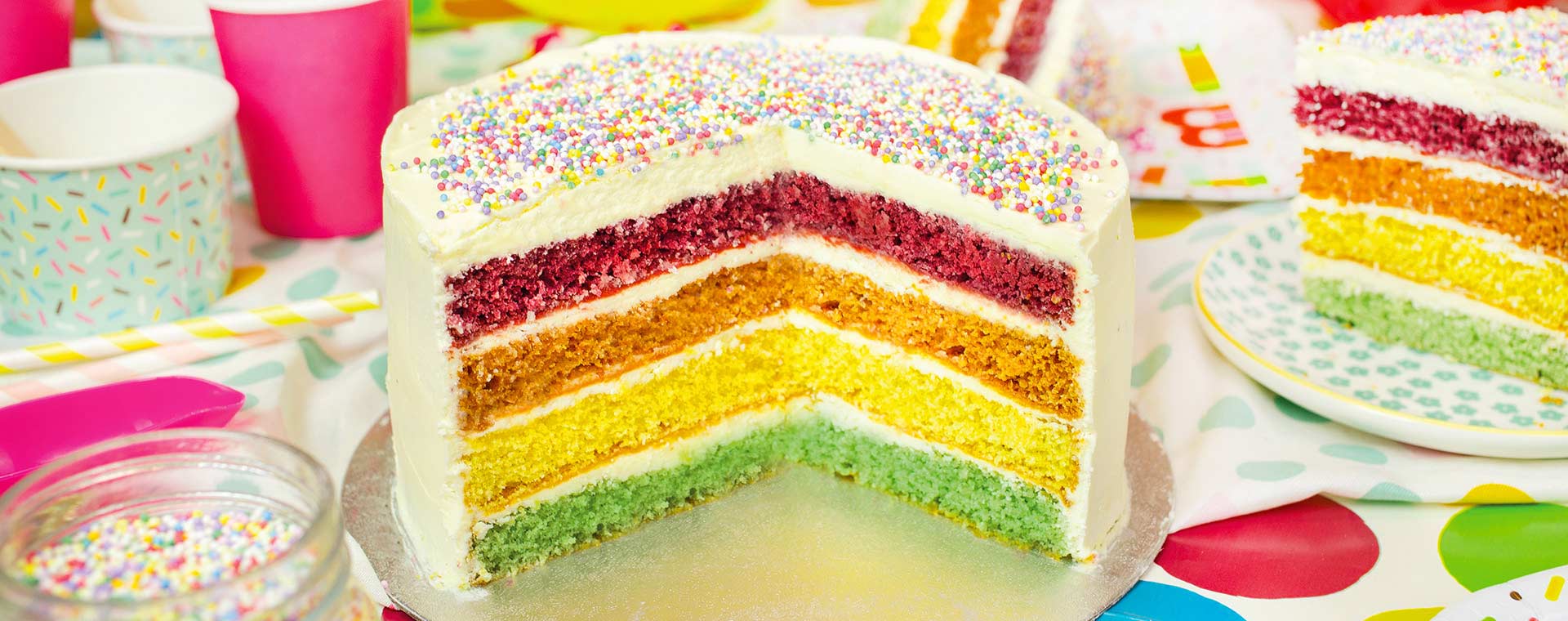 Multi Baked In Rainbow Cake Baking Kit