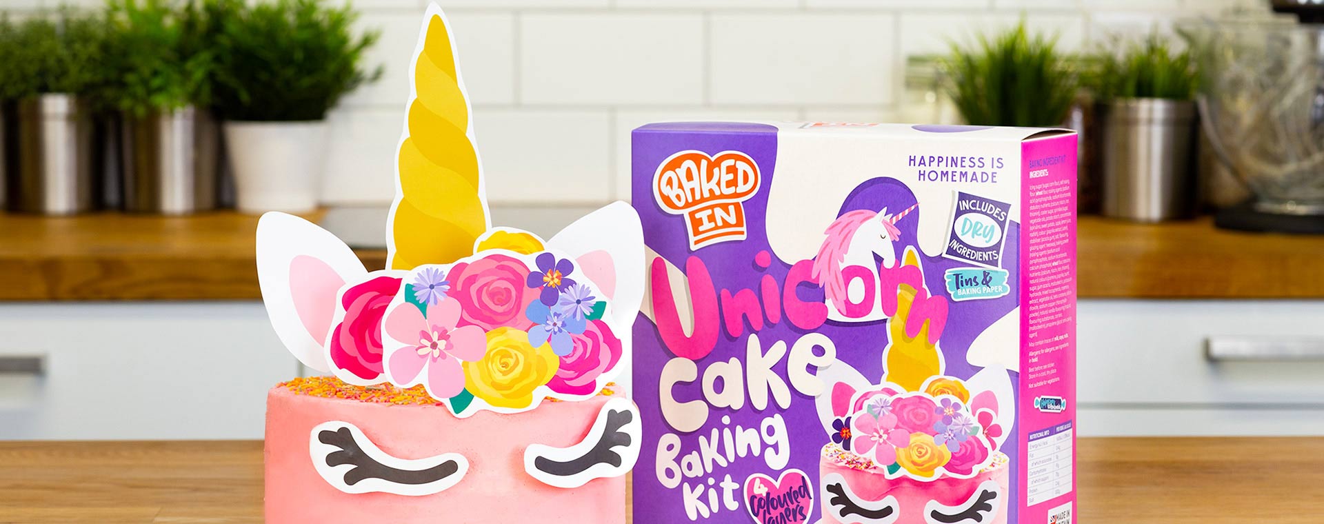 Multi Baked In Unicorn Cake Baking Kit