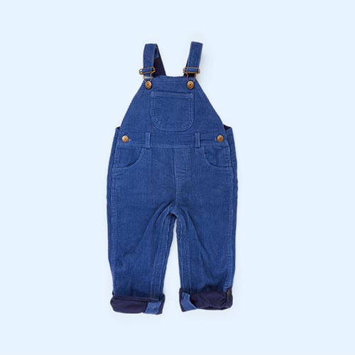 Nordic Blue Dotty Dungarees Chunky Cord Dungarees