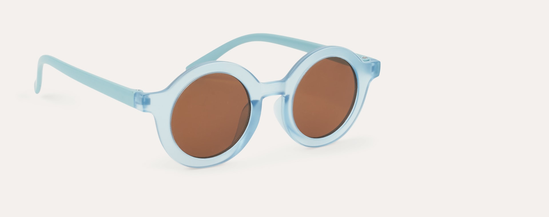 Seaside Blue KIDLY Label Round Sustainable Sunglasses