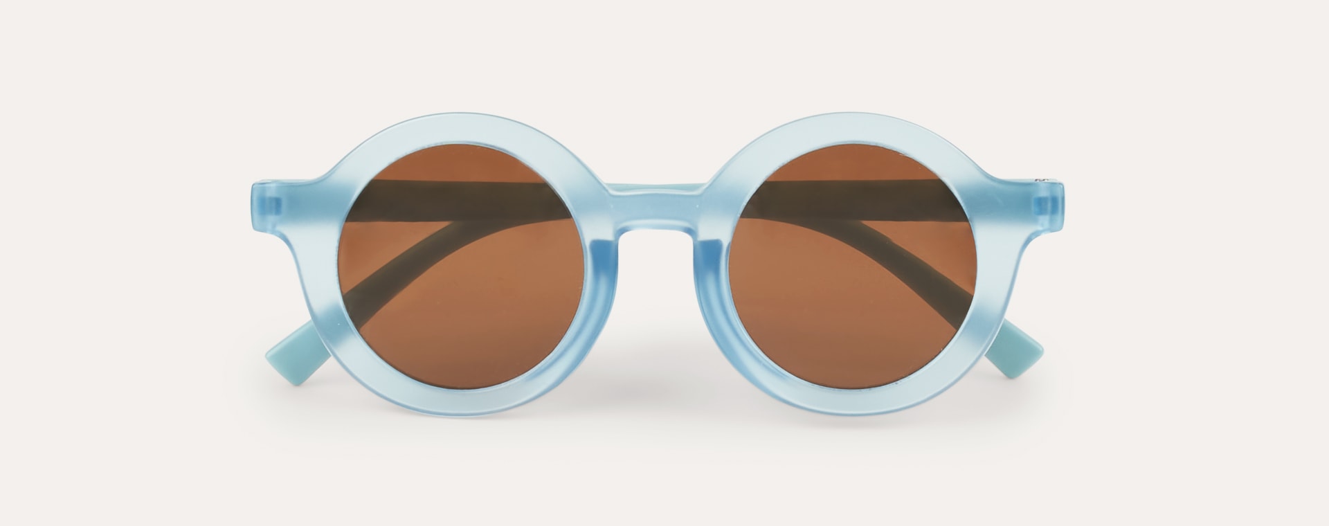 Seaside Blue KIDLY Label Round Sustainable Sunglasses