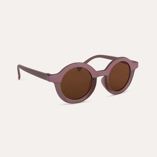 Dark Rose KIDLY Label Round Sustainable Sunglasses