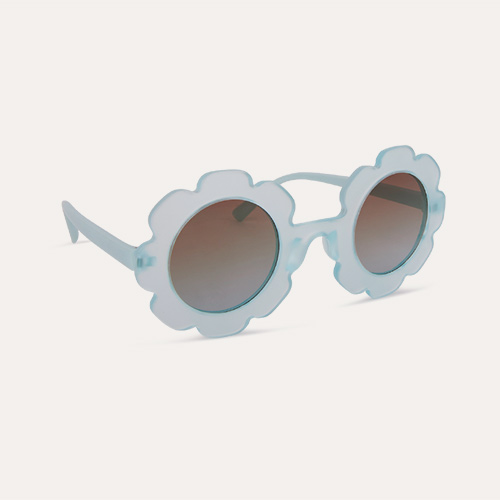 Sky Blue KIDLY Label Flower Sustainable Sunglasses
