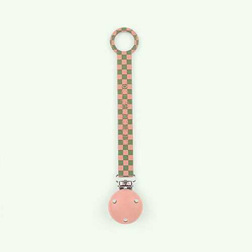Checks  Sunset  + Orchard Grech & Co Pacifier Clip - Pattern