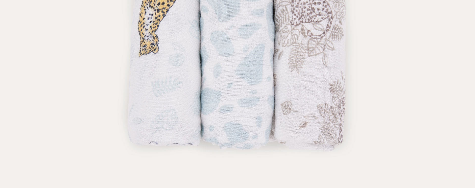 Jungle aden + anais 3-Pack Classic Musy Squares Muslins