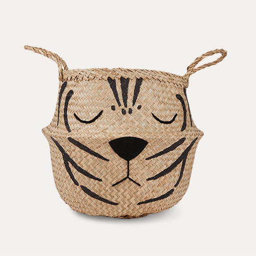 Neutral Bellybambino Large Natural Tiger Basket