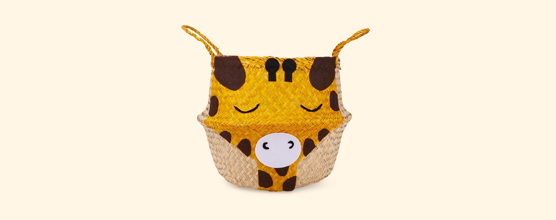 Yellow Bellybambino Large Giraffe Basket
