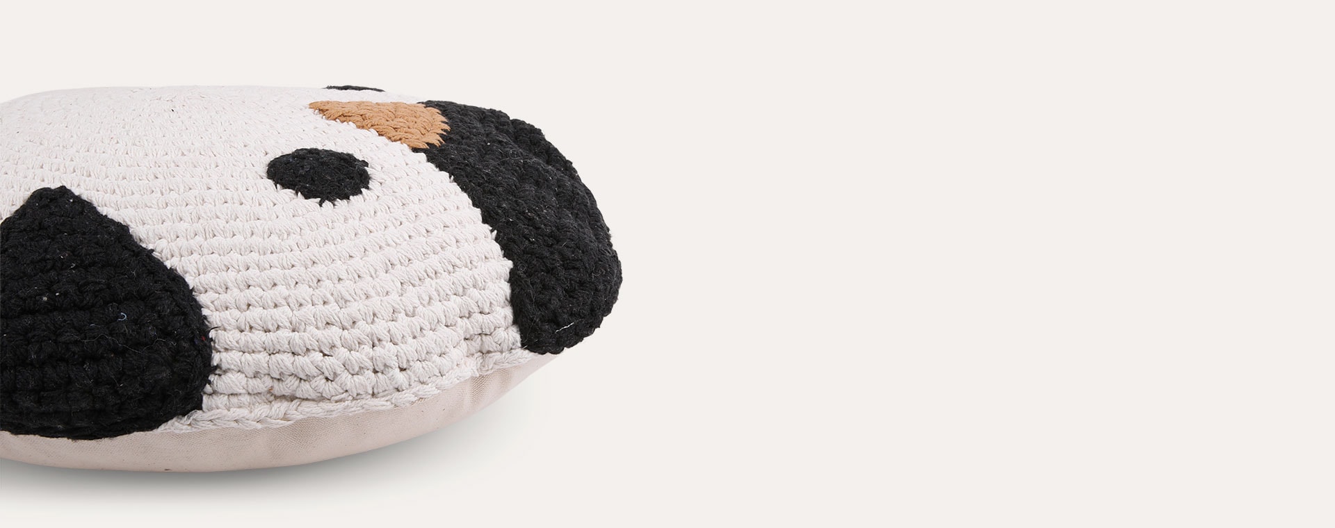 Black/White Kids Depot Penguin Crochet Cushion 50 cm