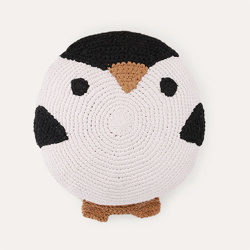 Black/White Kids Depot Penguin Crochet Cushion 50 cm