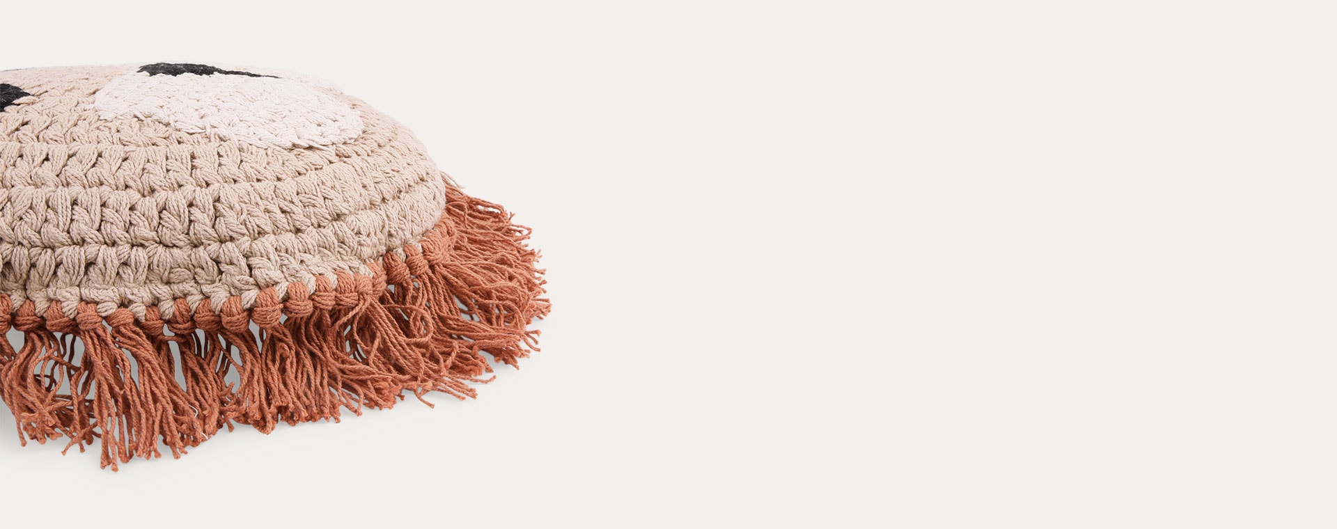 Neutral Kids Depot Lion Crochet Cushion 40 cm