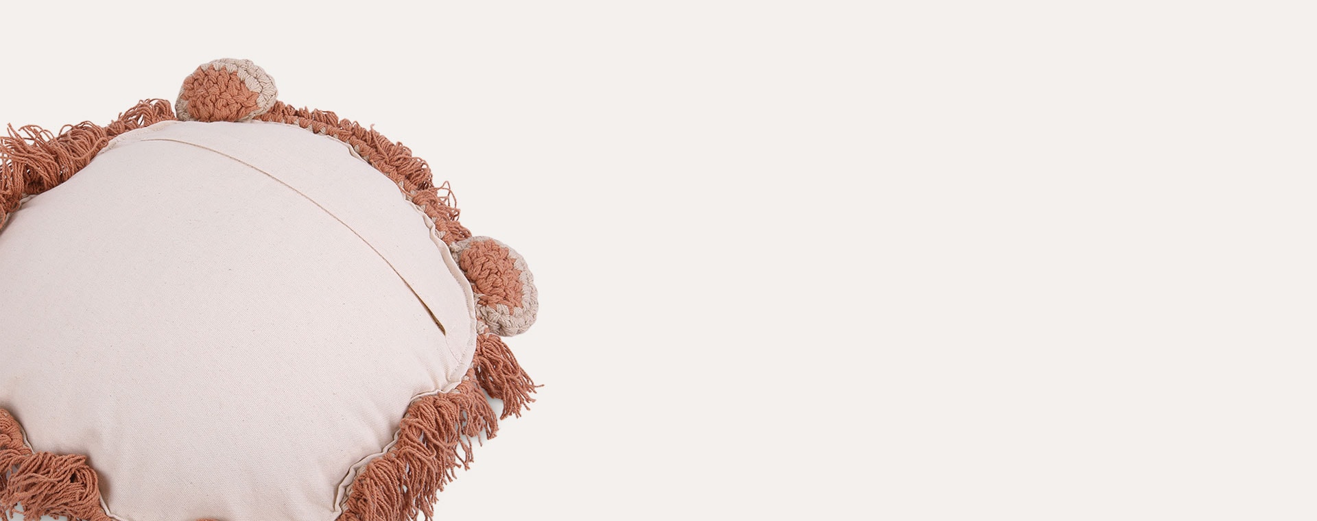 Neutral Kids Depot Lion Crochet Cushion 40 cm