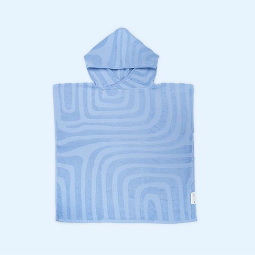 Blue SUNNYLiFE Terry Beach Hooded Towel