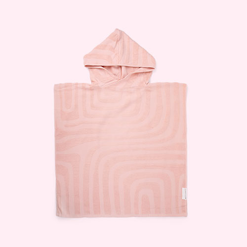 Pink Sunnylife Terry Beach Hooded Towel