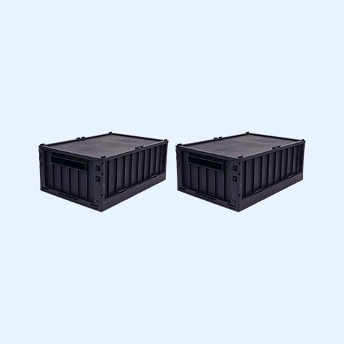 Midnight Navy Liewood 2-Pack Weston Medium Storage Box With Lid
