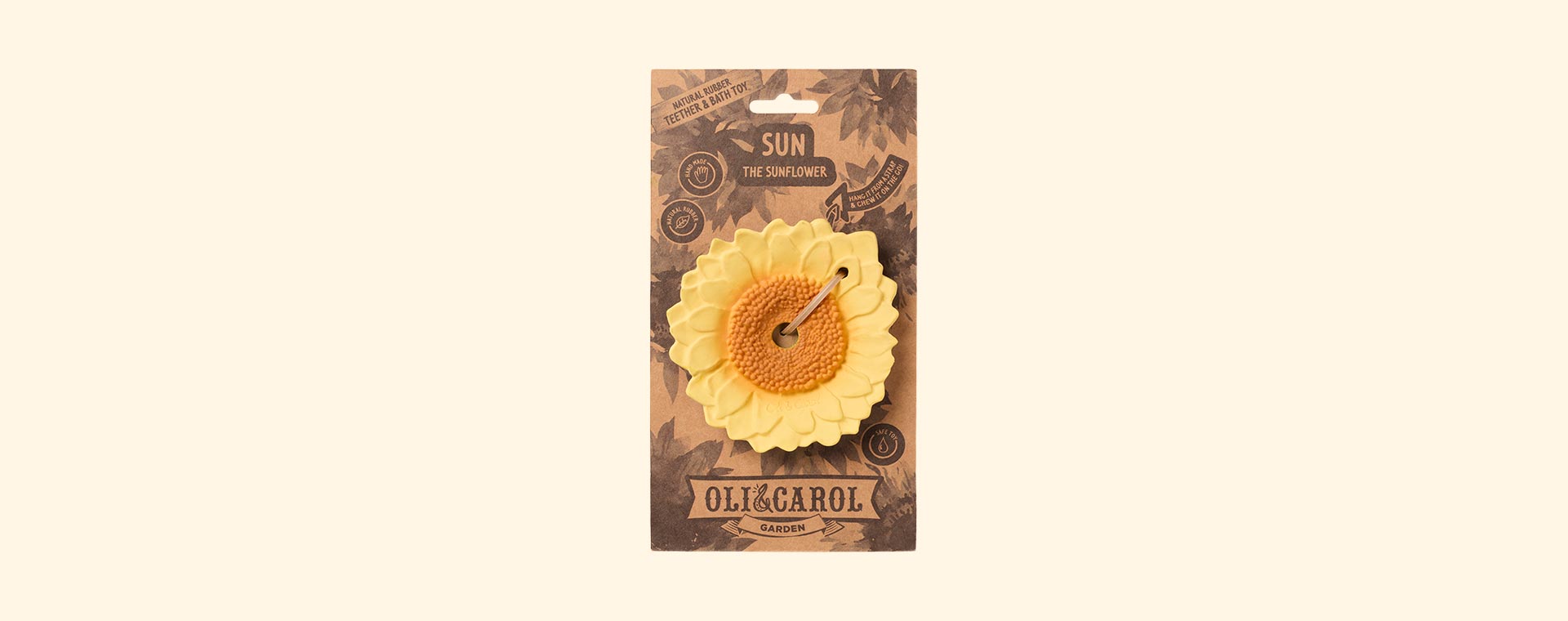 Yellow Oli & Carol Sun The Sunflower Teether & Bath Toy