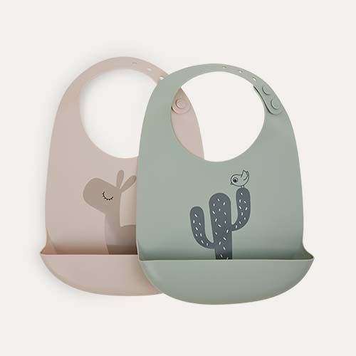 Multi Done By Deer 2-Pack Silicone Bib Lalee