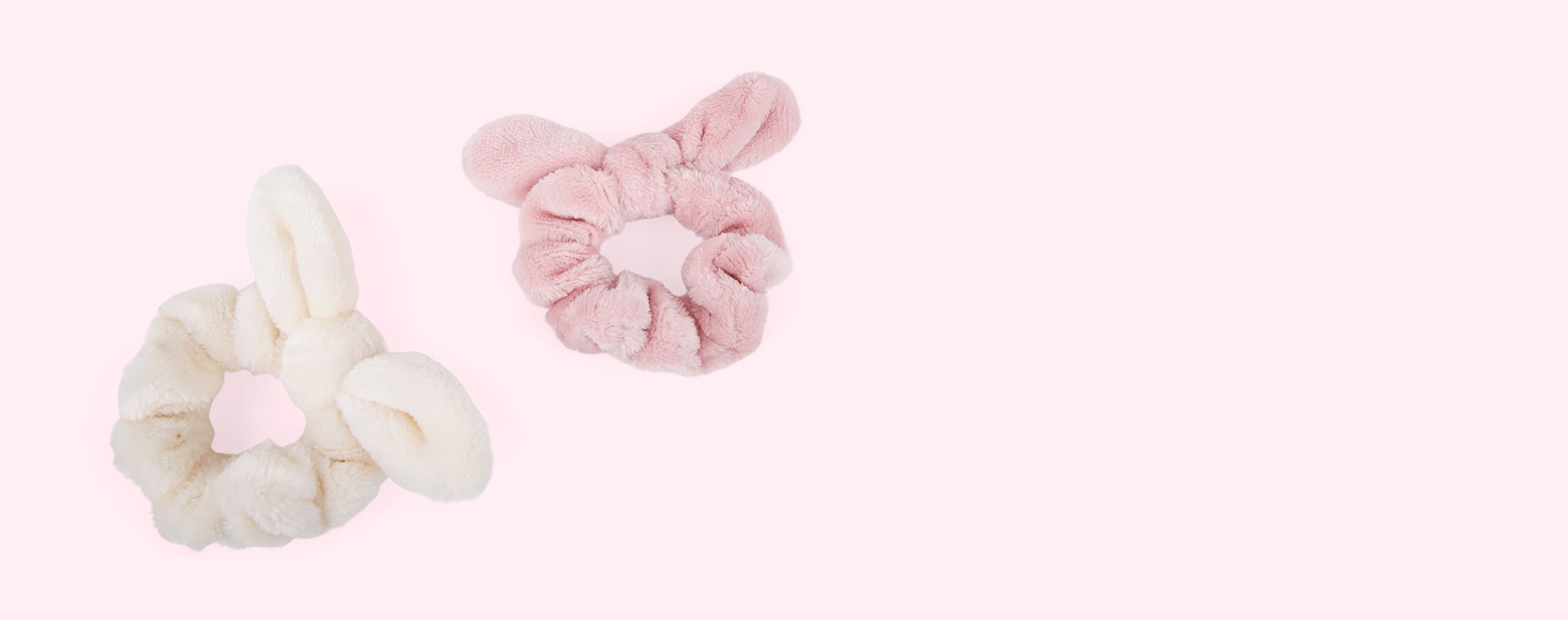 Pnk Rockahula Kids 2-Pack Fluffy Bunny Ears Scrunchie