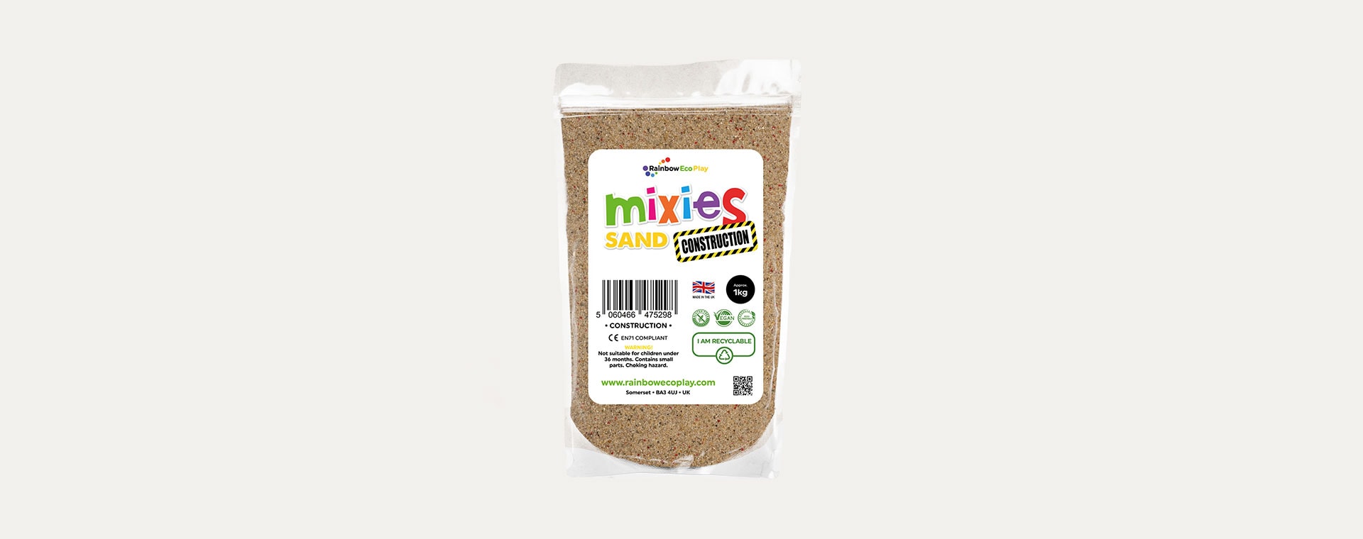 Construction Rainbow Eco Play Mixies Blended Sand 1kg bags