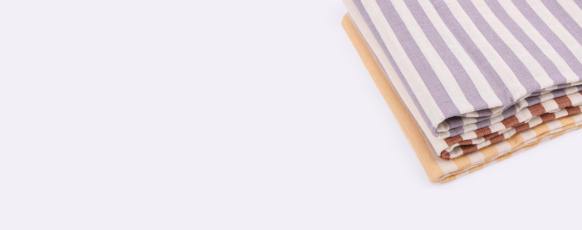Terracotta/Lavendar/Sunlight Haps Nordic 3-Pack Muslin Cloth Set