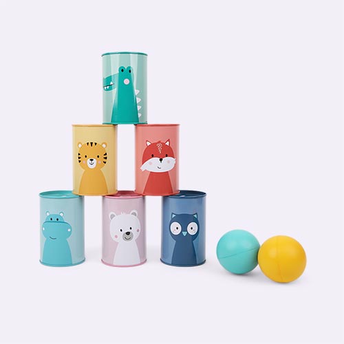 Multi Janod Animals Tumbling Cans